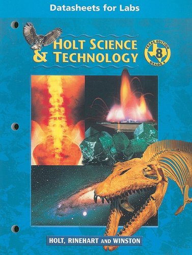 Imagen de archivo de Holt Science & Technology Texas: Datasheet For Labs Grade 8 Physical Science a la venta por HPB-Diamond