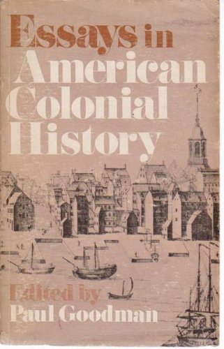 Beispielbild fr Essays in American Colonial History. zum Verkauf von Better World Books