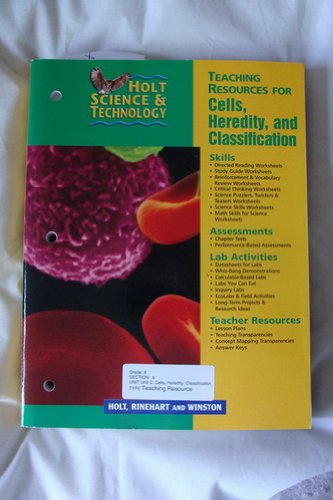 Stock image for Holt Science & Technology Teaching Resources for Cells Heredity and Classification for sale by ThriftBooks-Dallas