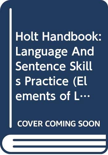 Imagen de archivo de Holt Handbook : Language Practice - Grade 10 a la venta por Better World Books