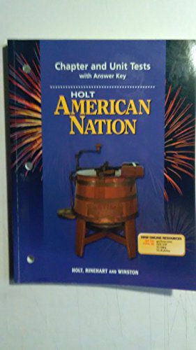 9780030653230: Holt American Nation: Chapter and Unit Tests with Answer Key
