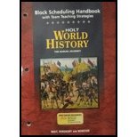 Beispielbild fr Holt World History: The Human Journey Block Scheduling Handbook with Team Teaching Strategies zum Verkauf von Half Price Books Inc.