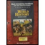 Imagen de archivo de Holt World History: The Human Journey Block Scheduling Handbook with Team Teaching Strategies a la venta por Half Price Books Inc.
