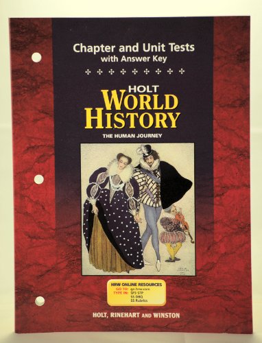 Imagen de archivo de Chapter and Unit Tests for Holt World History: The Human Journey a la venta por Dream Books Co.