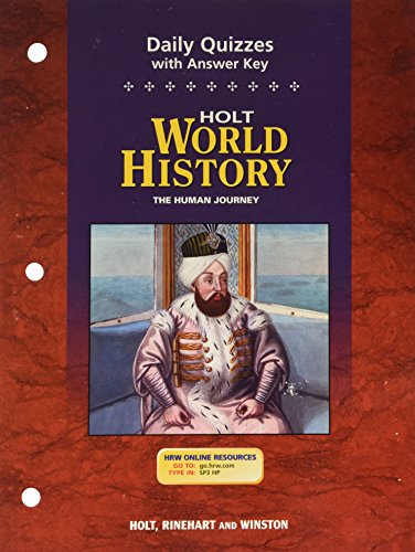 Stock image for Holt World History-The Human Journey-The Modern Era: Consumable Daily Quizzes With Answer Key (2003 Copyright) for sale by ~Bookworksonline~