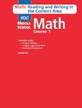 Stock image for Holt Middle School Math: Course 1 - Reading and Writing in the Content Area with Answer Key for sale by Nationwide_Text