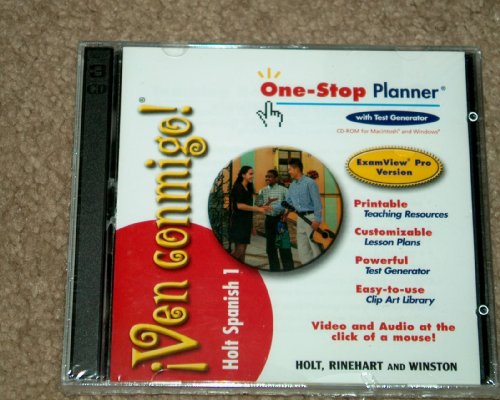 9780030658969: Ven Conmigo!: Teacher’s One-stop Planner Cd-rom With Examview Assessment Suite Level 1