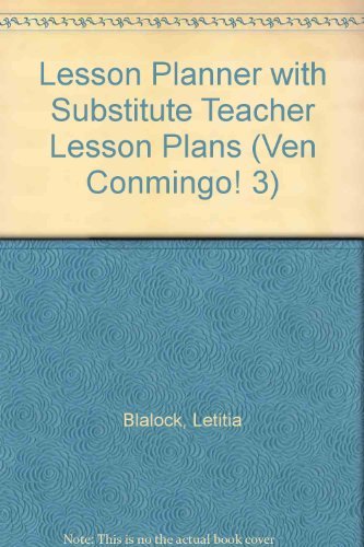 Imagen de archivo de Ven Conmingo! Lesson Planner with Substitute Teacher Lesson Plans for Holt Spanish 3 a la venta por RiLaoghaire