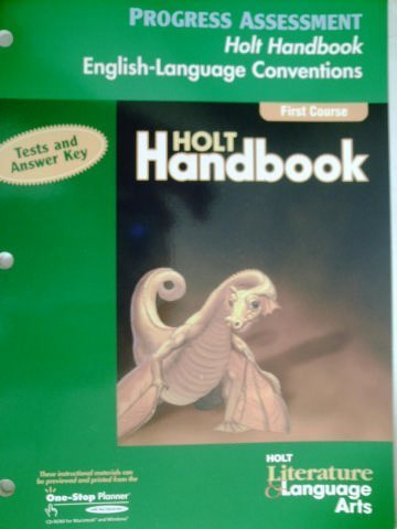 PROGRESS ASSESSMENT Holt Handbook English-Languague Convention TESTS AND ANSWER KEY (HOLT Handbook, First Course) (9780030660825) by Holt, Rinehart, And Winston, Inc.