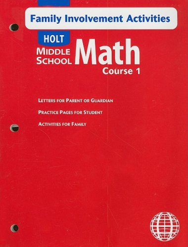 Stock image for Family Involvement Activities Holt Middle School Math, Course 1 for sale by The Book Cellar, LLC