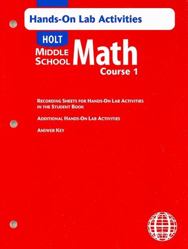 Imagen de archivo de Math Course 1, Grade 6 Hands-on Lab Activities With Answer Key: Holt Mathematics a la venta por Nationwide_Text