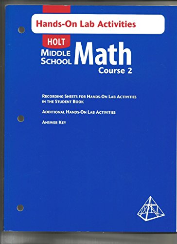 Stock image for Holt Middle School Math: Hands-On Lab Activities with Answer Key Course 2 for sale by The Book Cellar, LLC