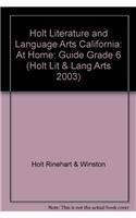 9780030663536: Literature and Language Arts at Home Guide Grade 6: Holt Literature and Language Arts California