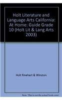 9780030663581: Literature and Language Arts at Home Guide Grade 10: Holt Literature and Language Arts California
