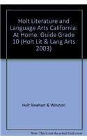 9780030663581: Literature and Language Arts at Home Guide Grade 10: Holt Literature and Language Arts California (Holt Lit & Lang Arts 2003)