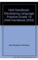 Developmental Language and Sentence Skills Guided Practice, Grade 10 Fourth Course: Holt Handbook (Holt Handbook,2003) (9780030663895) by Hrw