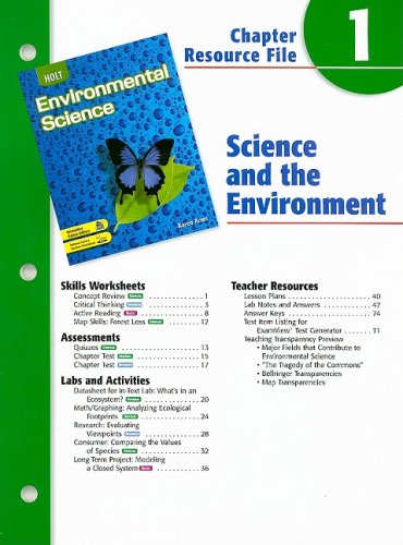 Stock image for Holt Environmental Science Chapter 1 Resource File: Science and the Environment for sale by Allied Book Company Inc.