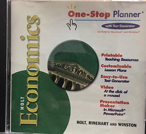 9780030666636: Economics One-Stop Planner CD-ROM