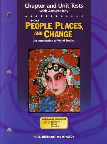 Stock image for Chapter and Unit Tests with Answer Key (Holt People, Places, and Change) by Rinehart and Winston Holt (2005-05-03) for sale by HPB-Ruby