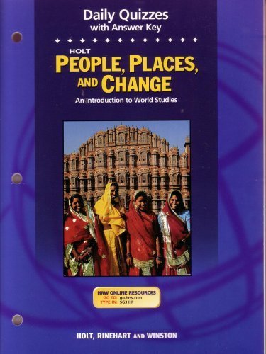 9780030666940: Holt People, Places, and Change: An Introduction to World Studies, Daily Quizzes with Answer Key