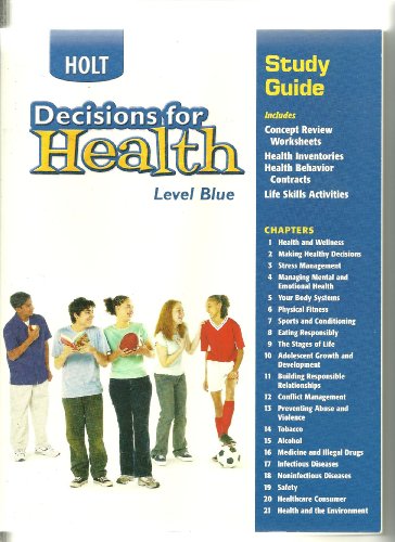 Imagen de archivo de Decisions for Health Level Blue, Grade 8 Study Guide: Holt Decisions for Health (Decisions for Health 2004) a la venta por Allied Book Company Inc.