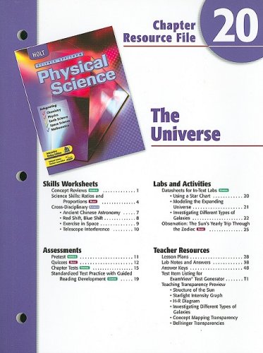 Holt Science Spectrum Chapter 20 Resource File: The Universe (9780030670640) by Holt, Rinehart And Winston, Inc.