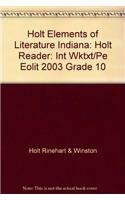 9780030673535: Elements of Literature, Grade 10 Intervention Worktext: Holt Elements of Literature Indiana