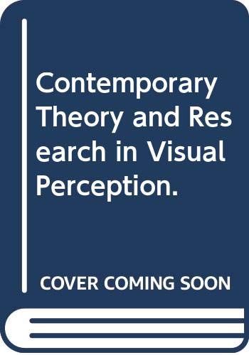 9780030674952: Contemporary Theory and Research in Visual Perception.
