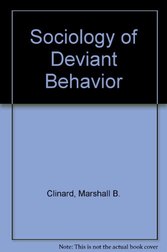 Imagen de archivo de Sociology of Deviant Behavior a la venta por Better World Books