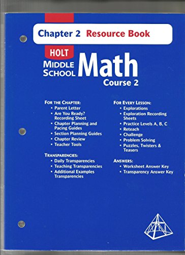 9780030679414: Holt Middle School Math Course 2 Chapter 2
