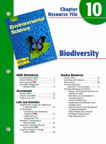 Beispielbild fr Holt Environmental Science Chapter 10Arms, Karen zum Verkauf von Iridium_Books