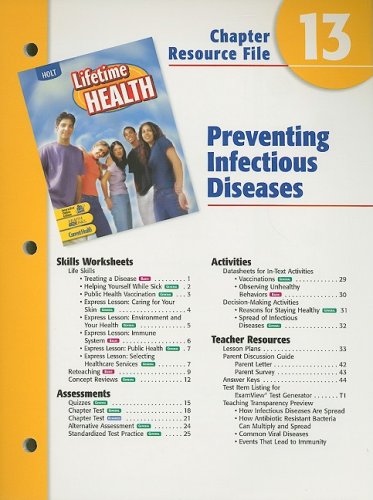 9780030681066: Holt Lifetime Health Chapter 13 Resource File: Preventing Infectious Diseases