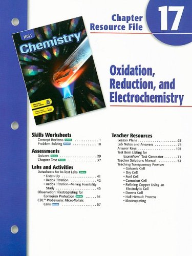 Stock image for Chemistry Oxidation, Reduction, and Electrochemistry [Paperback] by for sale by Nationwide_Text