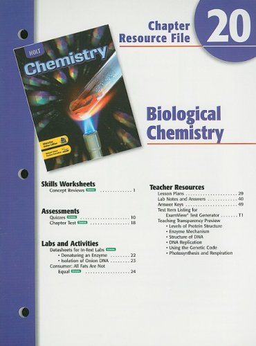 9780030681462: HOLT CHEMISTRY CHPT 20 RESOURC