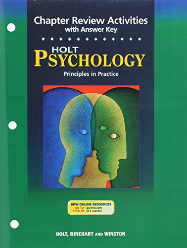 9780030681523: Chapter Review Activities Psychology 2003