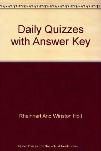 Stock image for Daily Quizzes with Answer Key: People, Places, and Change (An Introduction to World Studies) for sale by Decluttr