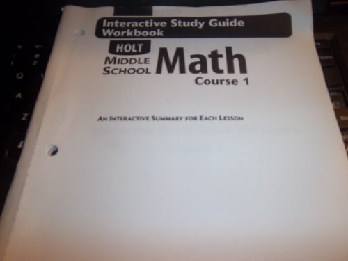 Imagen de archivo de Middle School Math Course 2 : Interdisciplinary Study Guide Workbook - Teacher's Edition a la venta por Better World Books