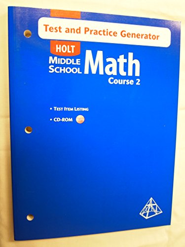 Beispielbild fr Holt Middle School Math, Course 2: Test and Practice Generator zum Verkauf von The Book Cellar, LLC