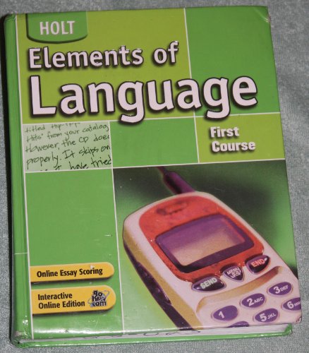 9780030686641: Elements of Language: Student Edition Grade 7 2004: First Course