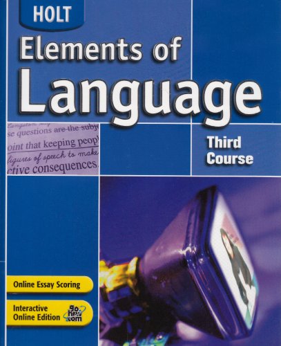 Imagen de archivo de Elements of Language: Third Course a la venta por Revaluation Books