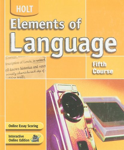 Beispielbild fr Elements of Language: Fifth Course zum Verkauf von Front Cover Books