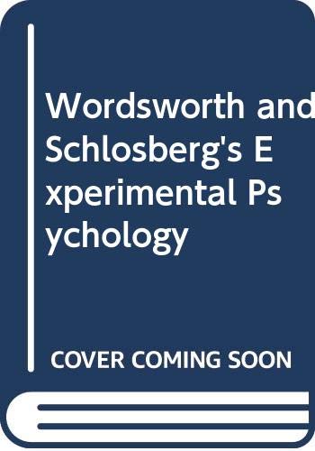 Imagen de archivo de Woodworth & Schlosberg's Experimental Psychology a la venta por Better World Books