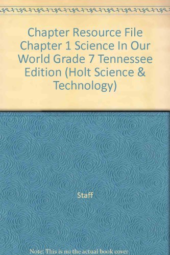 9780030691294: Chapter Resource File Chapter 1 Science In Our World Grade 7 Tennessee Edition (Holt Science & Technology)