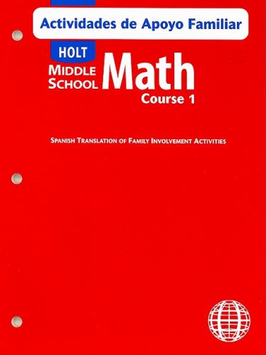 Stock image for Holt Middle School Math Course 1 Actividades de Apoyo Familiar (Spanish Edition) for sale by Nationwide_Text