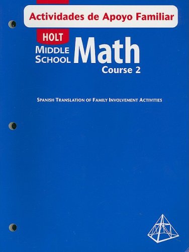 Stock image for Holt Middle School Math Actividades de Apoyo Familiar, Course 2 (Spanish Edition) for sale by Nationwide_Text