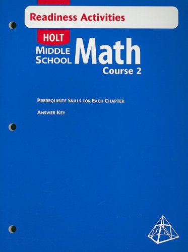 Stock image for Holt Middle School Math: Readiness Activity with Answer Key Course 2 for sale by The Book Cellar, LLC