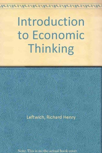 Beispielbild fr An Introduction to Economic Thinking zum Verkauf von George Cross Books