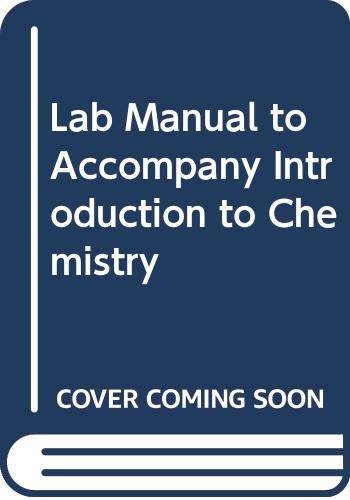 Lab Manual to Accompany Introduction to Chemistry (9780030695711) by Masteron, William; Cherim, Stanley M.
