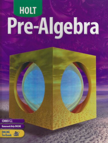 Stock image for Holt Pre-Algebra: Student Edition 2004 for sale by ThriftBooks-Dallas