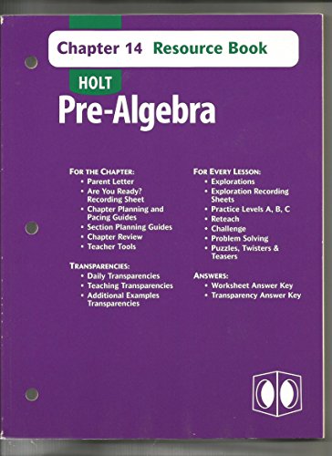 Stock image for Pre Algebra Chapter 14 Resource Book for sale by Nationwide_Text